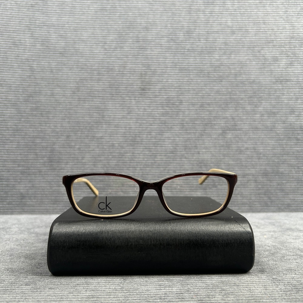 Calvin Klein CK5775 200 Burgundy Tan Rectangular y2k Eyeglasses Frames 52-16-130
